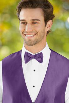 Herringbone Purple Bow Tie