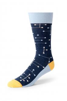 Blue Line Dot Socks