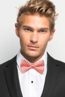 Coral Reef Striped Bow Tie