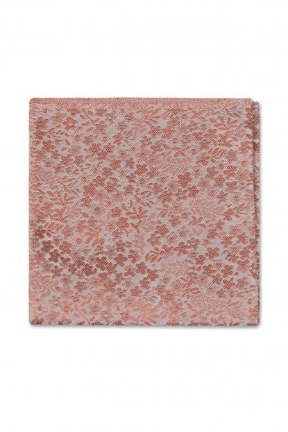 Dusty Coral Floral Pocket Square