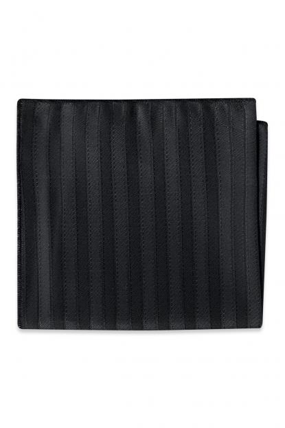 Black Striped Pocket Square
