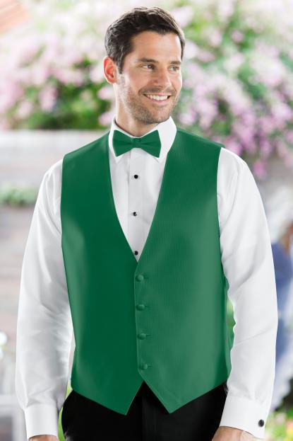 Herringbone Emerald Green Vest