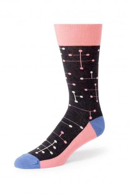 Coral Line Dot Socks