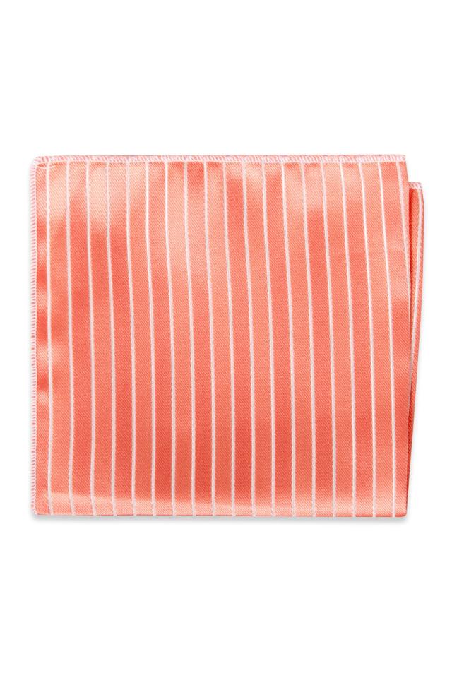 Coral Reef Striped Pocket Square